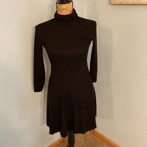 Aqua Black Mini Dress Women Size Small